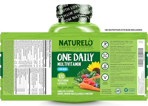 - NATURELO One Daily Multivitamin for Men | with Natural Food-Based Vitamins -