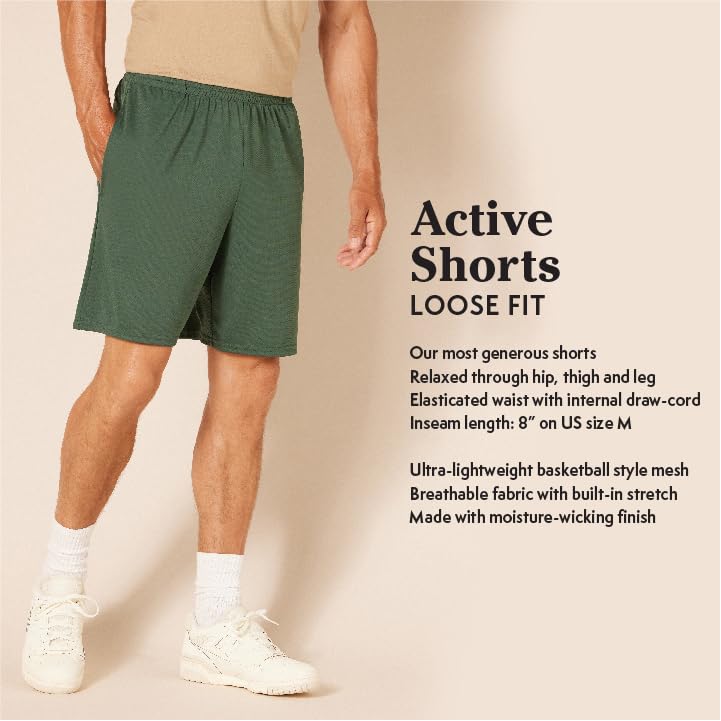 Amazon Essentials Men's Performance Tech Loose-Fit Shorts (Available in Big & Tall), Pack of 2, Black, M