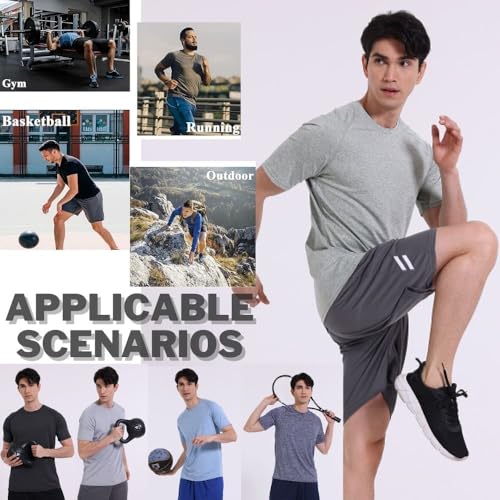 - Fovdtaa 5 Pack | Mens Short Sleeve Crew Neck Gym T Shirt Workout -