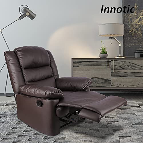 - Innotic Recliner Armchair | Manual Reclining Sofa with Padded Seat and Backrest -