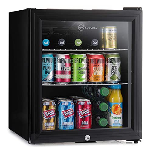 - Subcold Super50 LED | Mini Fridge Black | 50L Beer, Wine & Drinks Fridge -