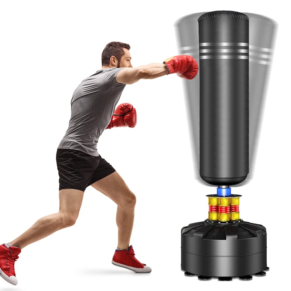 - YOLEO Punching Bag Heavy Boxing Bag with Suction Cup Base - Freestanding Punching Bag for Adults Kickboxing Bags Kick Punch Bag