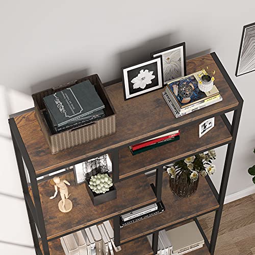 - Tribesigns Bookcase Bookshelf | Industrial | 5 Tier | Free Standing Shelving Display Storage Unit -