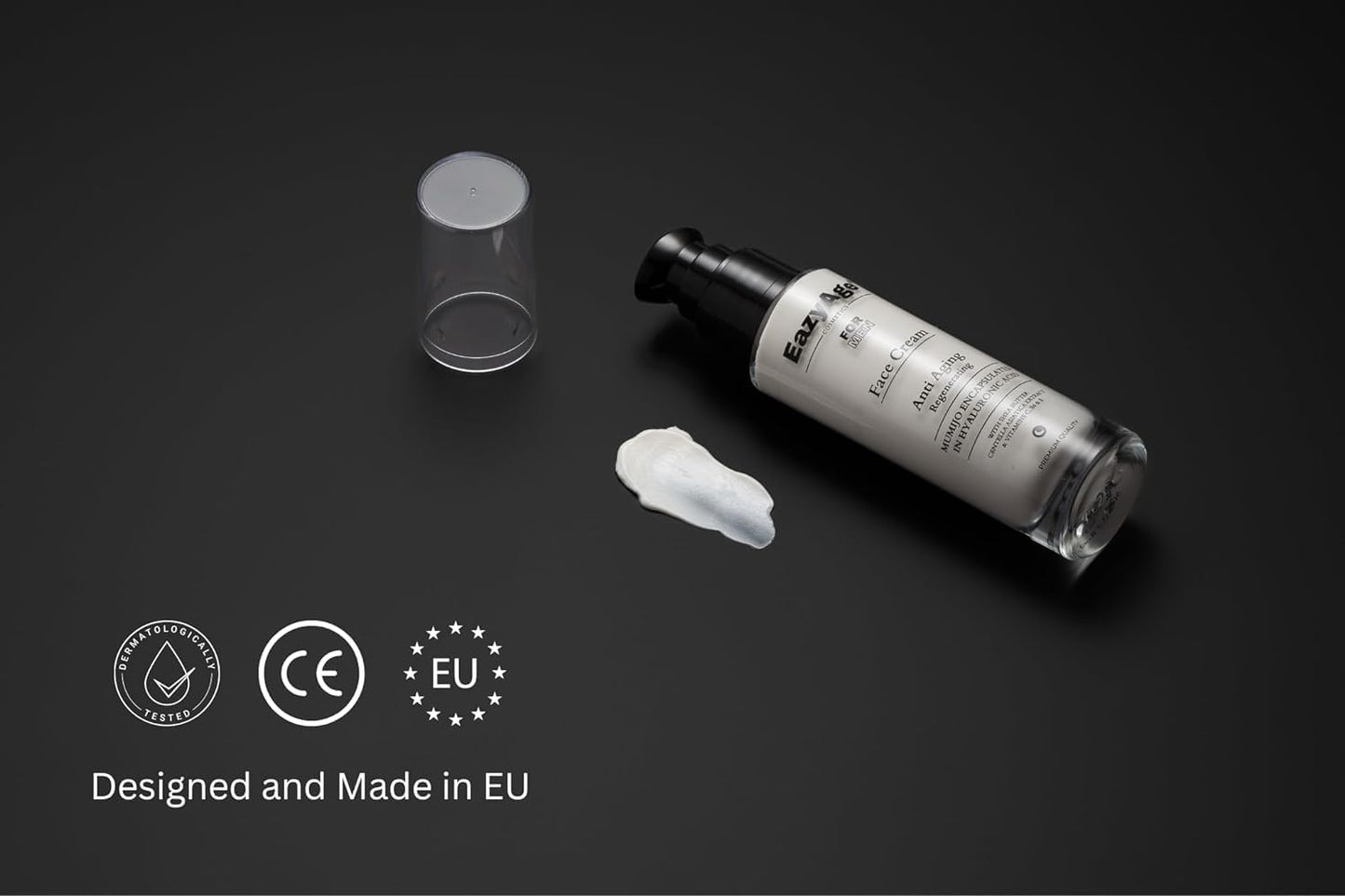 - EazyAge | Anti-Aging Face Cream for Men | Night Skin Regeneration | Men's Moisturiser | Mumijo Shilajit, Hyaluronic Acid | Reduces Wrinkles, Dark spots, Redness, 50ml -