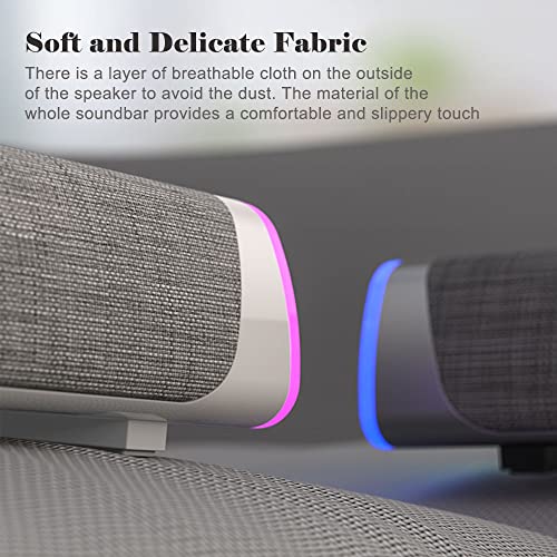 - SOULION R30 Computer Speakers | Colorful LED Lights with Switch Button