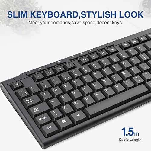 - Rii USB Wired Keyboard | Full Size Office Keyboard Compatible with Mac PC Tablet Windows & Android -