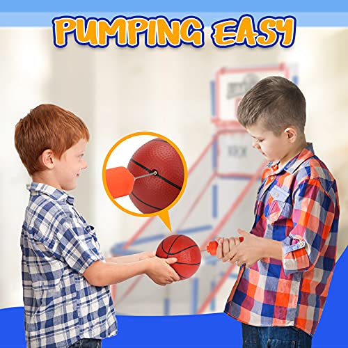 - Sanlebi Basketball Hoop and Stand for Kids | Mini Basketball Net and Pumps -