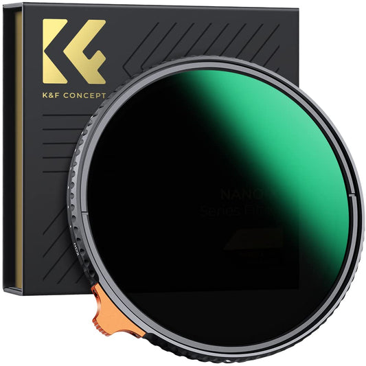 - K&F Concept 49mm Variable ND Filter | ND2- ND400 | High Definition Nano X Adjustable Fader | Neutral Density Lens Filters -
