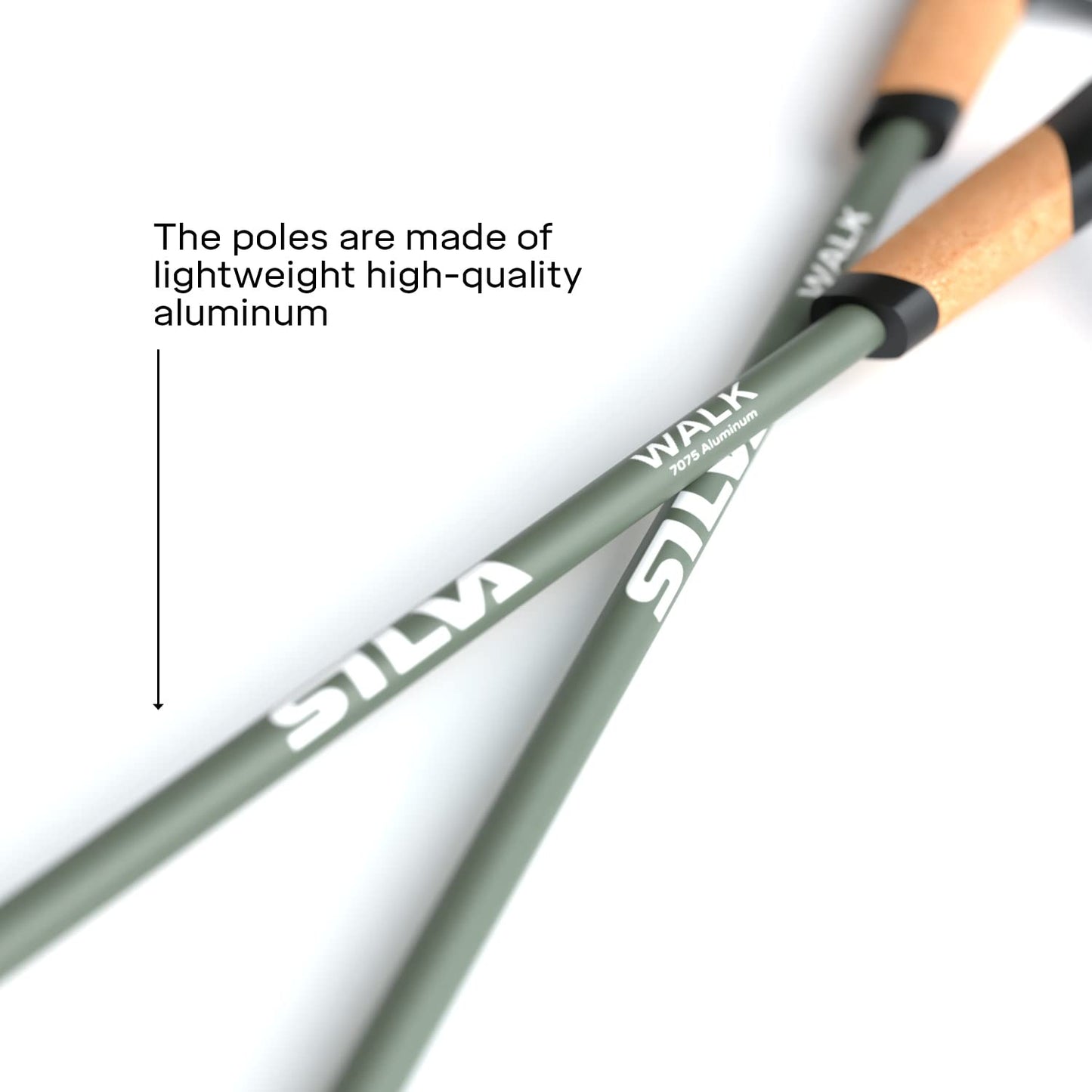 - Silva Walking Poles Aluminum Cork | Trekking Poles | Adjustable Length 105-140 cm -