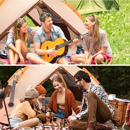 BETENST Camping Tent, Pop up Tent 3 Person Family Dome Tent Waterproof Windproof with 2 Mesh Doors, 2 Mesh Windows, Roof Skylights, 2 in 1 Double Layers, Storage Bag for Camping Hiking Backpacking