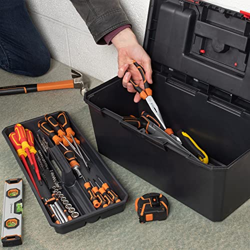 - Hardys Heavy Duty Small Plastic Tool Box | Multiple Compartment Toolbox Organiser -