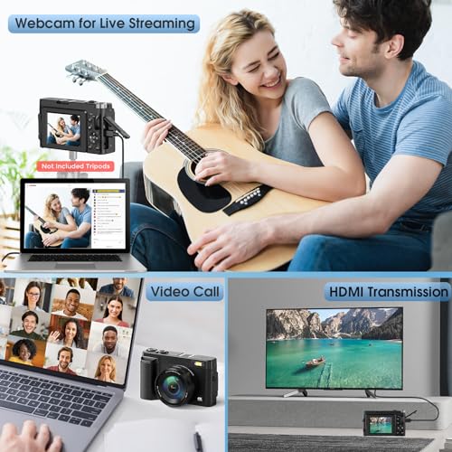 - Digital Camera | Oiadek 4K 48MP Autofocus Vlogging Camera | 32G Memory Card 16X Digital Zoom -