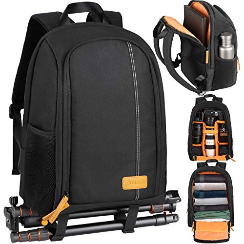 - TARION Camera Backpack | Photography Backpack with Large Capacity |Padded Insert, 15'' Laptop Compartment | Waterproof -