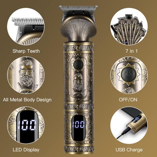 - Surker Beard Trimmer Kit | Professional Hair Clipper | Cordless Grooming Kit 7 in 1 -