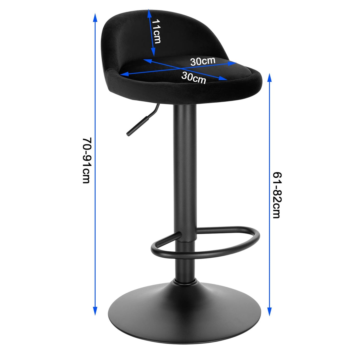 - Lestarain Bar Stool | Single Adjustable & Swivel Breakfast Kitchen Counter Pub Bar Stool -