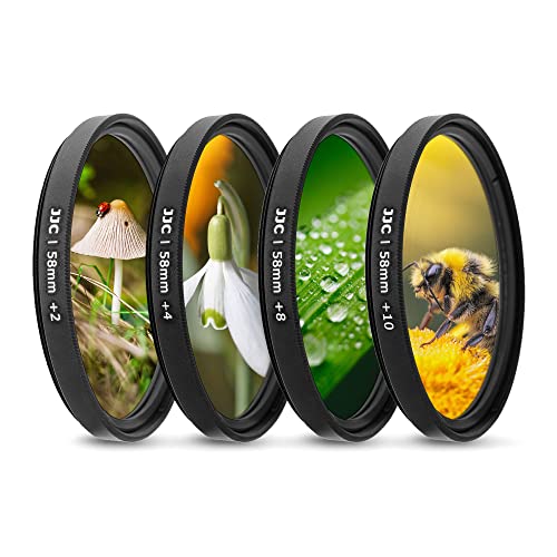 - JJC 58mm Close-Up Macro Filter Kit | (+2, 4, 8, 10) | Filter Pouch -