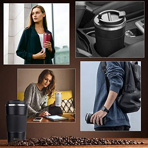 - HASAGEI Travel Mug | Insulated Coffee Cup with Leakproof Lid | Vacuum Insulation Stainless Steel Bottle -