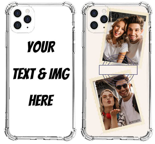 Customised Case for iPhone 14 13 12 11 Pro/Max/Mini XR X Xs Max, Personalised Multiple Photos Phone Case Shock Proof Soft TPU Design Your Own Case, Postcards