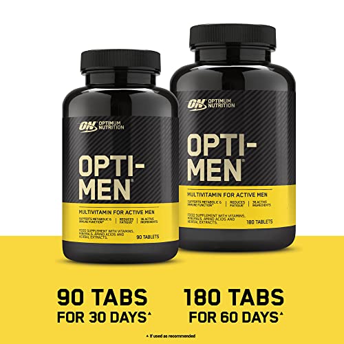- Optimum Nutrition Opti-Men Multi-Vitamin Supplements for Men | With Vitamin D, Vitamin C, Vitamin B6 and Amino Acids -