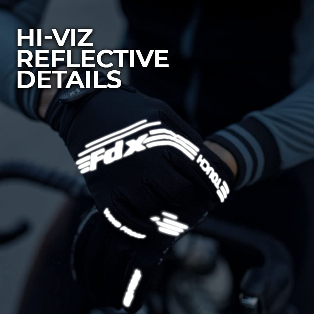 - FDX Full Finger Winter Cycling Gloves | Thermal Warm | Water Resistant | Windproof | Anti-Shocking Gel -