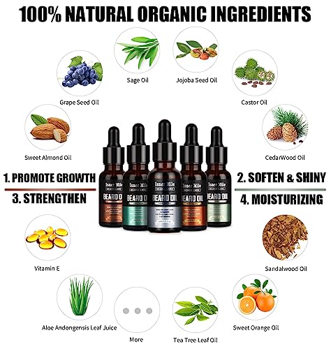 - ISNER MILE Beard Oil 5 Pack Set  -