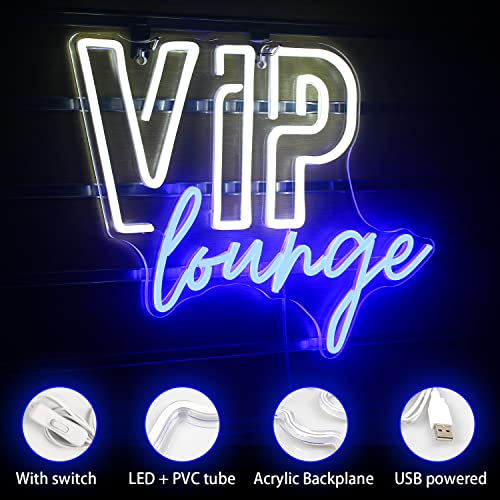- VIP Lounge Neon Signs for Wall Decor LED Neon Light for Room Decor VIP Light up Sign with USB Powered for Home Decor -