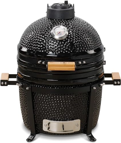 - KAMADO BONO Ceramic BBQ Grill | 15" Minimo | Kamado BBQ Charcoal Grill -