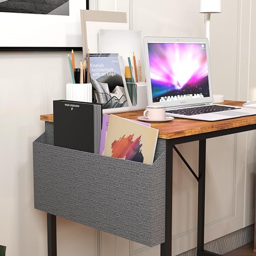 Computer Desk Home Office Writing Study Desk, Modern Simple Style PC Table (Brown, 80 x 50 x 75 cm)