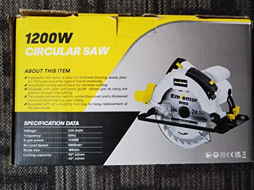 - Enventor Circular Saw | 1200W 5800RPM Pure Copper Motor Electric Circular Saws -