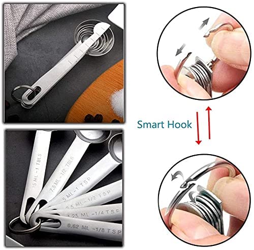 - Measuring Cups & Spoons Set of 12 | Premium Stainless Steel 5 Measuring Cups and 6 Measuring Spoons -