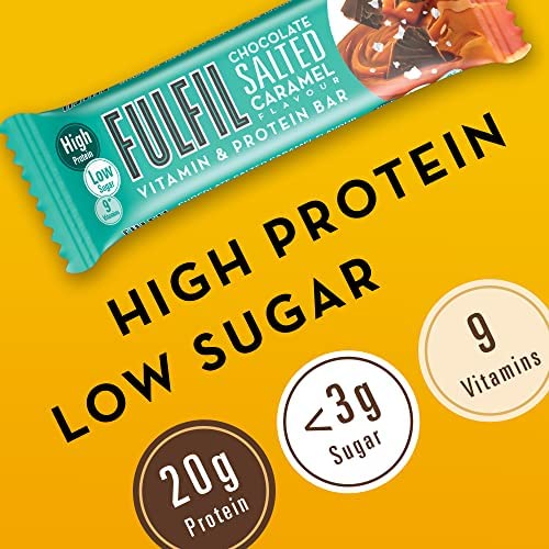 - Fulfil Vitamin Protein Bar (15 x 55 g Bars) | Chocolate Salted Caramel Flavour -