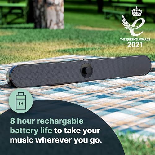 - MAJORITY Atlas | Portable Bluetooth Soundbar for PC | 20 Watt Computer Soundbar for Laptop, TV & Projector -