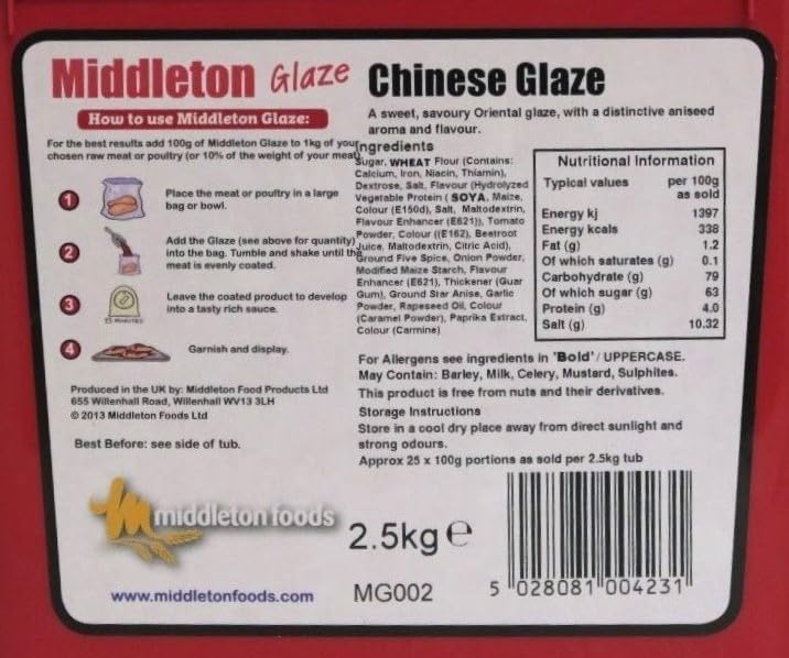 - Middleton Foods Chinese Meat Glaze Marinade | 2.5kg -