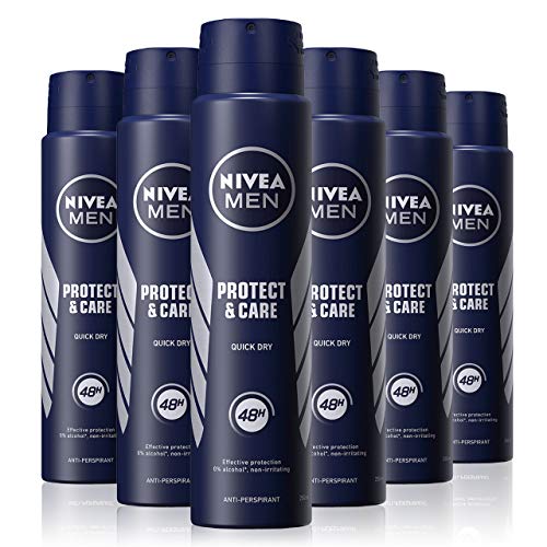 - Nivea Men Protect and Care | Anti-Perspirant Deodorant Spray | 250 ml | Pack of 6 -