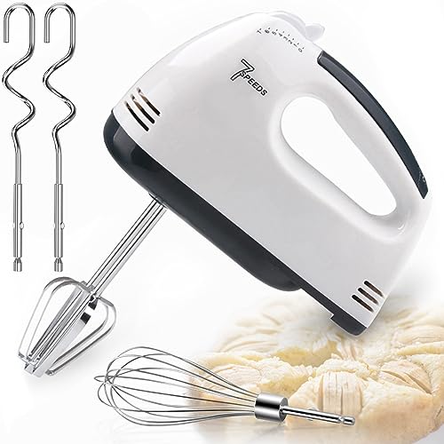- Hand Mixer | Electric Cake Whisk Food Mixer for Baking Self-Control/Turbo Boost | 4 Stainless Steel Accessory Food Beater -