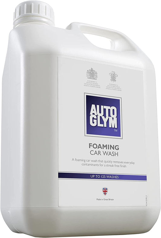 Autoglym Foaming Car Wash, 2.5 Litres - High Foaming Car Shampoo For All Bodyworks - pH Neutral, 125 Washes and Wax Safe Formula for Cleaning Car Exterior - Concentrated Car Wash Soap