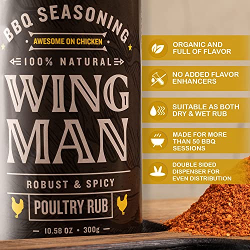 BBQ Moments Poultry Seasoning Barbecue Dry Poultry Rub For Chicken, Turkey, Wings, Meat Marinade BBQ Seasonings And Spices For Grilling, 300g (10.58 Oz)