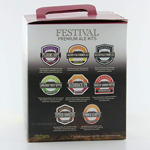 - Festival Razorback IPA Premium Homebrew Kit | Makes 40 pints of 5% ABV Home Brew Real Ale -