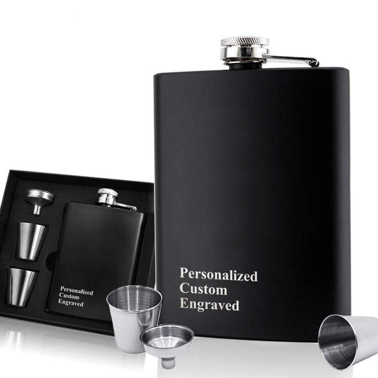 - EDSG Personalised Hip Flask | Engraved Whisky Flask 6oz Pocket Flask | Custom Gift for Best Man Fathers Day Wedding | Gift for Dad Daddy Father Grandpa Granddad Hand Finished in UK (Any Text)