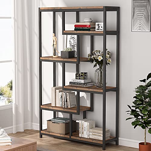 - Tribesigns Bookcase Bookshelf | Industrial | 5 Tier | Free Standing Shelving Display Storage Unit -