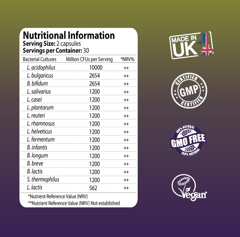 - NutriZing Bio Cultures Complex Probiotics for Gut Health | Vegan Gut Health Supplements | Probiotics for Men & Women -