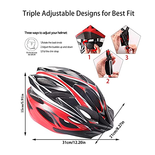 Bike Cycle Helmet with Visor Snood Face Mask Waterproof bundle pocket Adjustable Lightweight Allround Cycling Bicycle helmets Accessories for BMX Skateboard MTB Mountain Road Bike Men Women Ladies