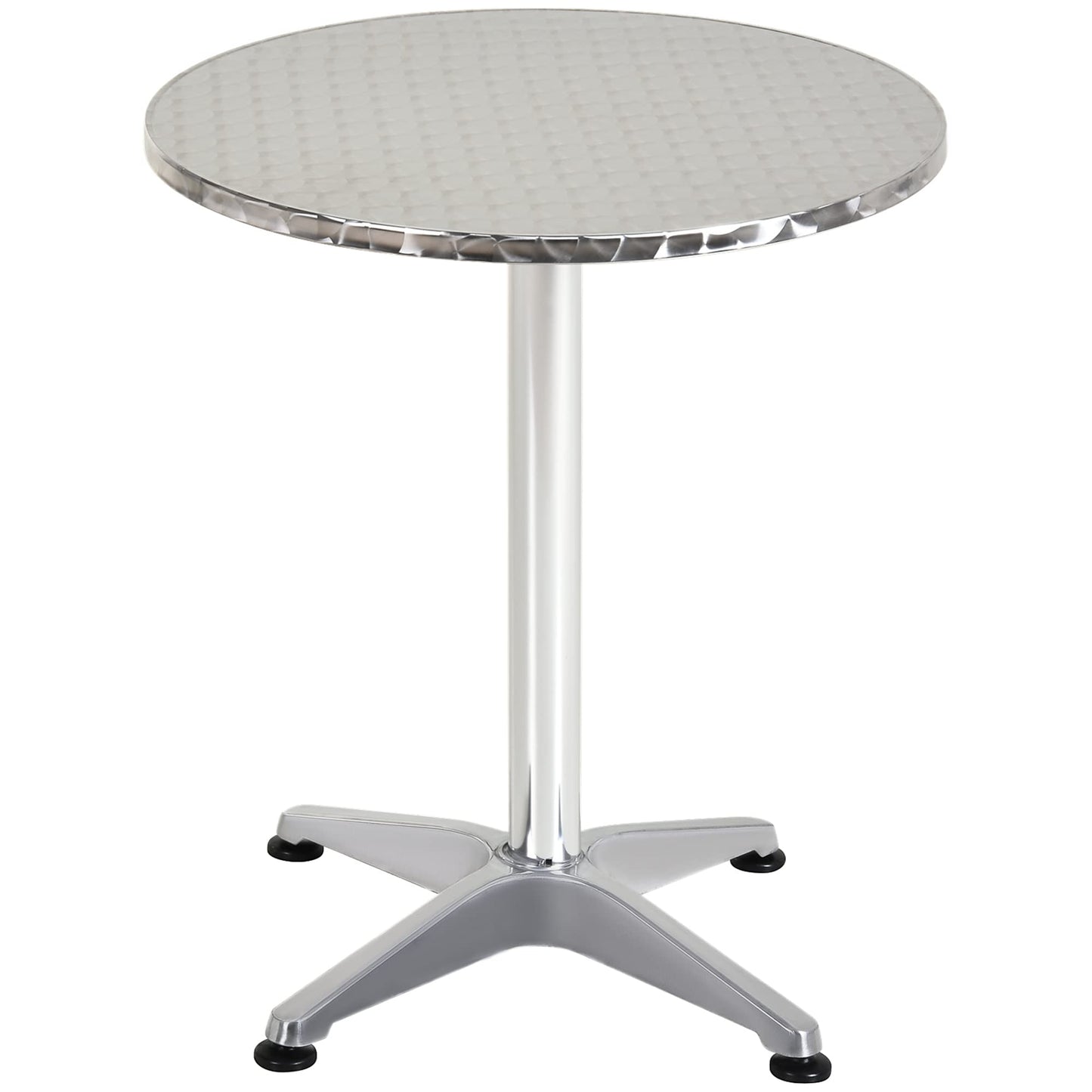 - HOMCOM Aluminum Bistro Bar Table | Round Tabletop Dining -