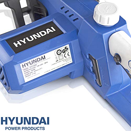 - Hyundai 1600w / 230v | 14" Bar Powerful Electric Chainsaw | Lightweight | 3m Power Cable | Automatic Chain Lubrication | Easy to Use Corded Chain Saw -