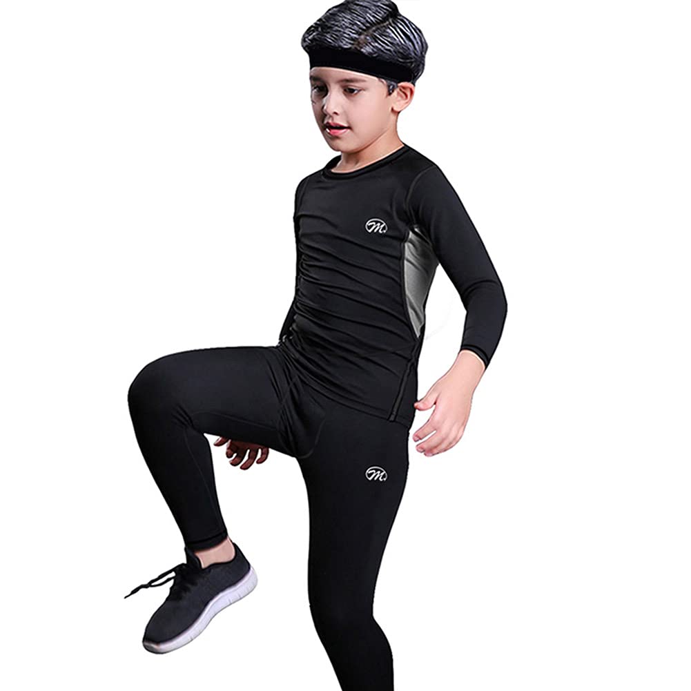 - MeetHoo Thermal Underwear For Kids | Boy's Long Sleeve Base Layer -