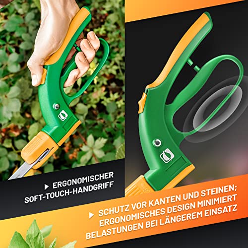 - GRÜNTEK Grass Shears | SWIFT | 380 mm TEFLON 360° Rotating | Teflon Coated -