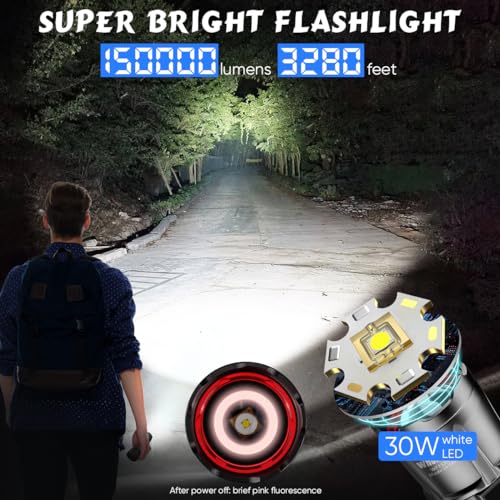 - WholeFire 150000 Lumens Torches LED Super Bright & Rechargeable