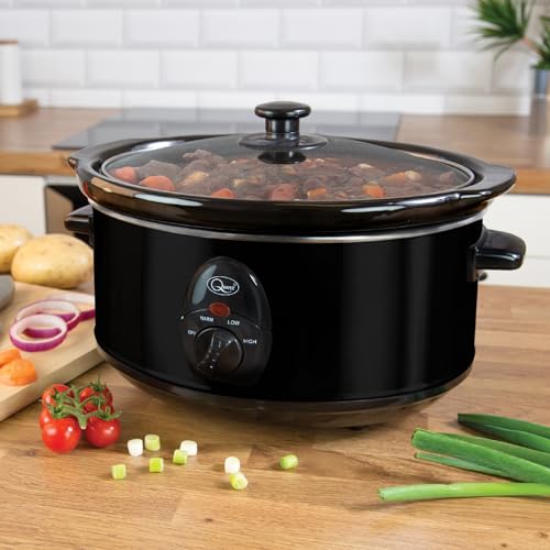 - Quest 35279 3.5 Litre Slow Cooker| Compact Stainless Steel | 3 Temperature Settings -