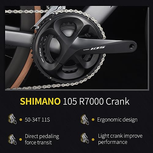 - SAVADECK Carbon Road Bike | T800 Carbon Fiber Frame | 700C Racing Bicycle -