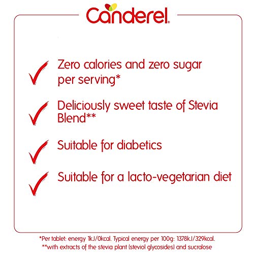 Canderel Stevia Sweetener Blend - 100 Tablets (Pack of 5)